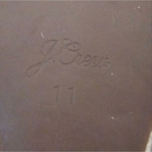 J. CREW Jute Metallic Leather Wedge Sandals - Size 11 - Picture 7 of 8